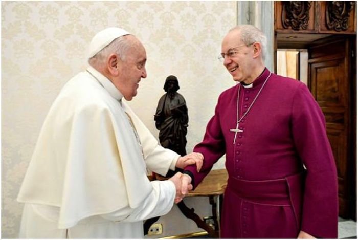 Påven Franciskus träffar Ärkebiskopen av Canterbury Justin Welby