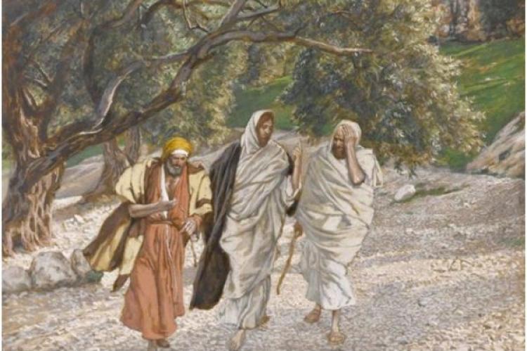James Tissot (1836-1902), "Vägen till Emmaus"