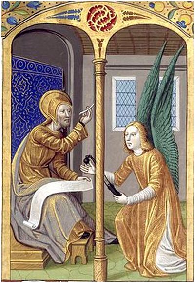 Aposteln S:t Matteus, Mäster Jacques de Besançon, slutet 1400-talet