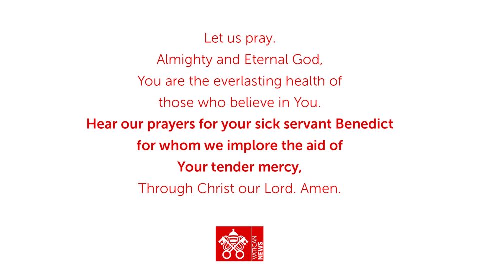 Bön för påven emeritus Benedikt