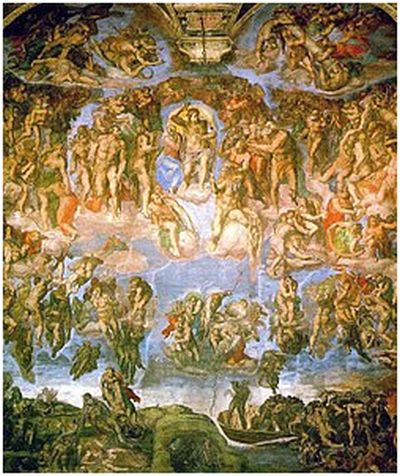 Den yttersta Domen  av Michelangelo  Buonarroti 1534-1541  Sixtinska kapellet, Vatikanen