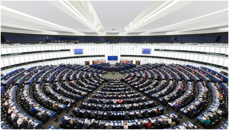 EU parlamentets hemicykel i Strasbourg