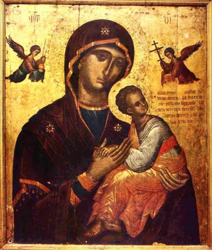 En kopia av ikonen från en ortodox kyrka