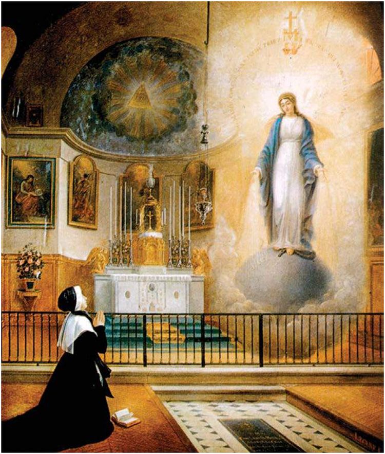 Uppenbarelsen till S:ta Katarina Labouré i klostret vid Rue du Bac i Paris, 27 november 1830