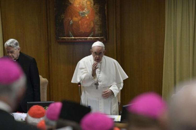 Påven vid mötet om skydd av minderåriga i Kyrkan  (Vatican Media)