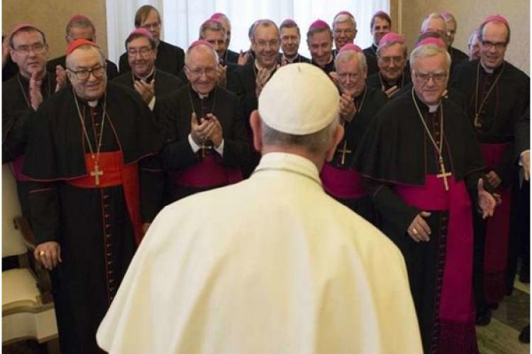 Påven Franciskus möte med de tyska biskoparna på ad limina besöket den 20 november 2015
