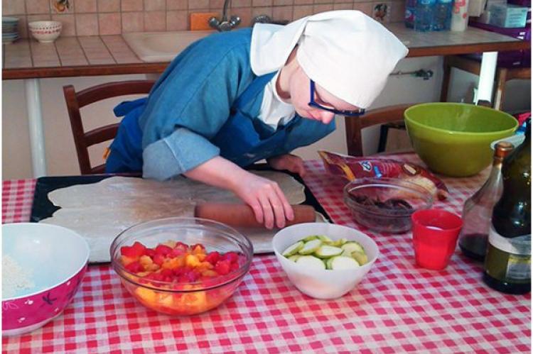 Sister Camille in the kitchen