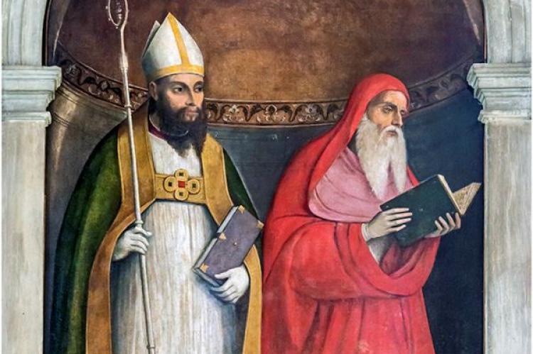 Sankt Hieronymus och Sankt Augustinus