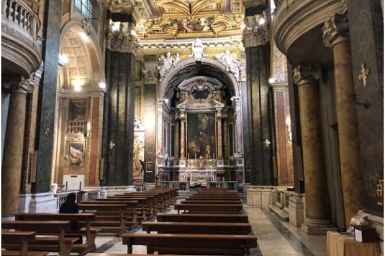 Bild på interiören i San Girolamo della Carità av Simon Caldwell