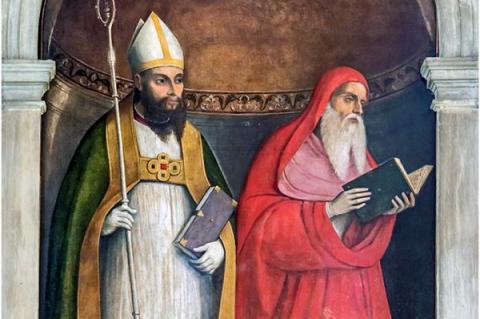 Sankt Hieronymus och Sankt Augustinus