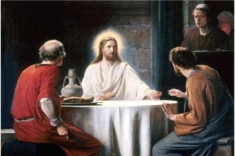 Carl Bloch (1834-1890), "Nattvarden i Emmaus"