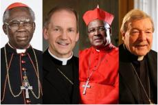 Kardinal Francis Arinze, biskop Thomas Paprocki, kardinal Wilfred Napier, kardinal George Pell