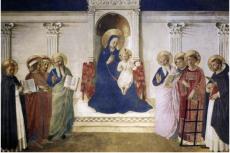 Fra Angelico (1395-1455), "Madonnan och barnet med helgonen