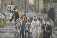 James Tissot (1836-1902), "Lärjungarna beundrar tempelbyggnaderna"