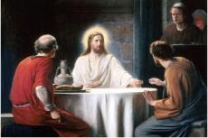 Carl Bloch (1834-1890), "Nattvarden i Emmaus"